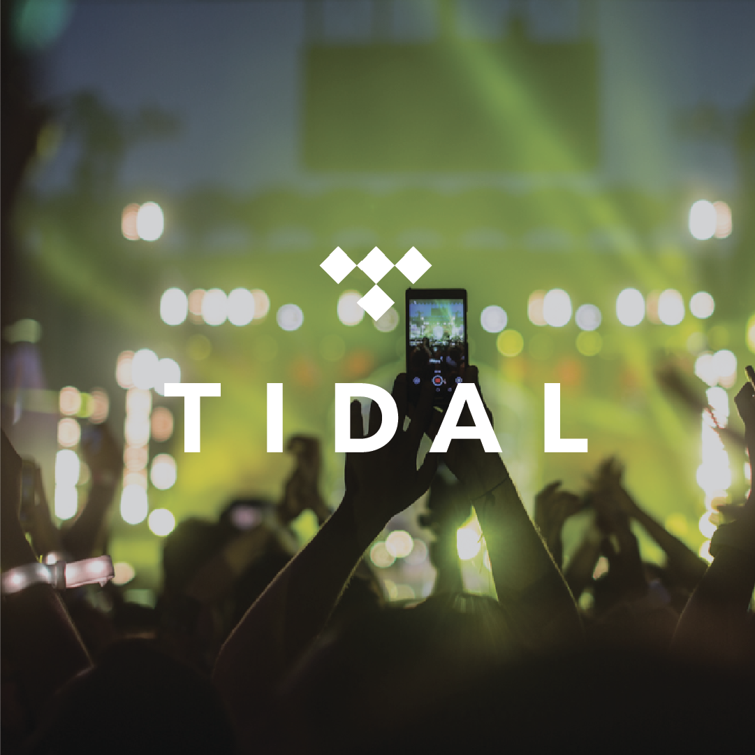 concert crowd capturing moment using smartphone by the tidal brand.