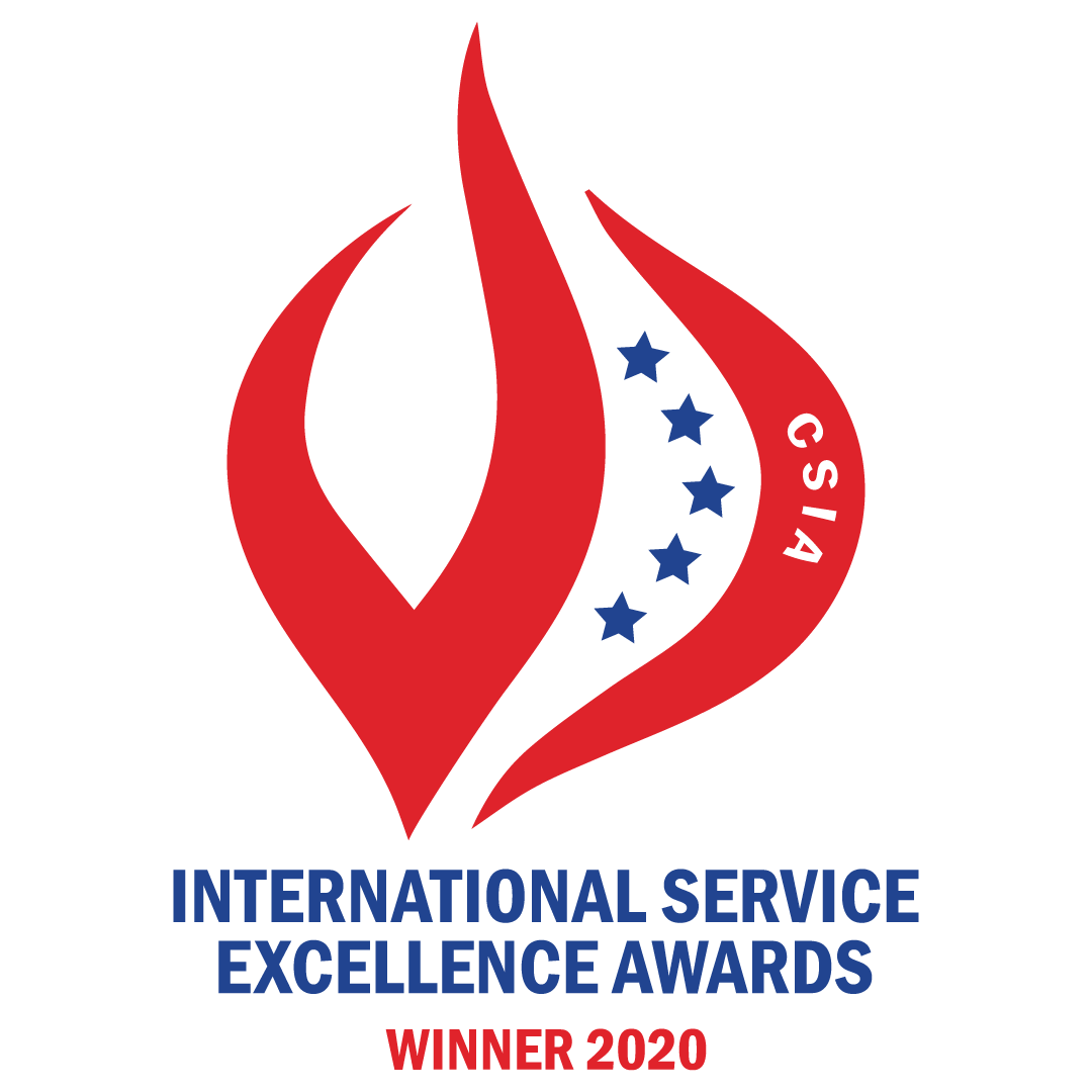 award logo with red flame design, celebrating 2020 winner achievements.