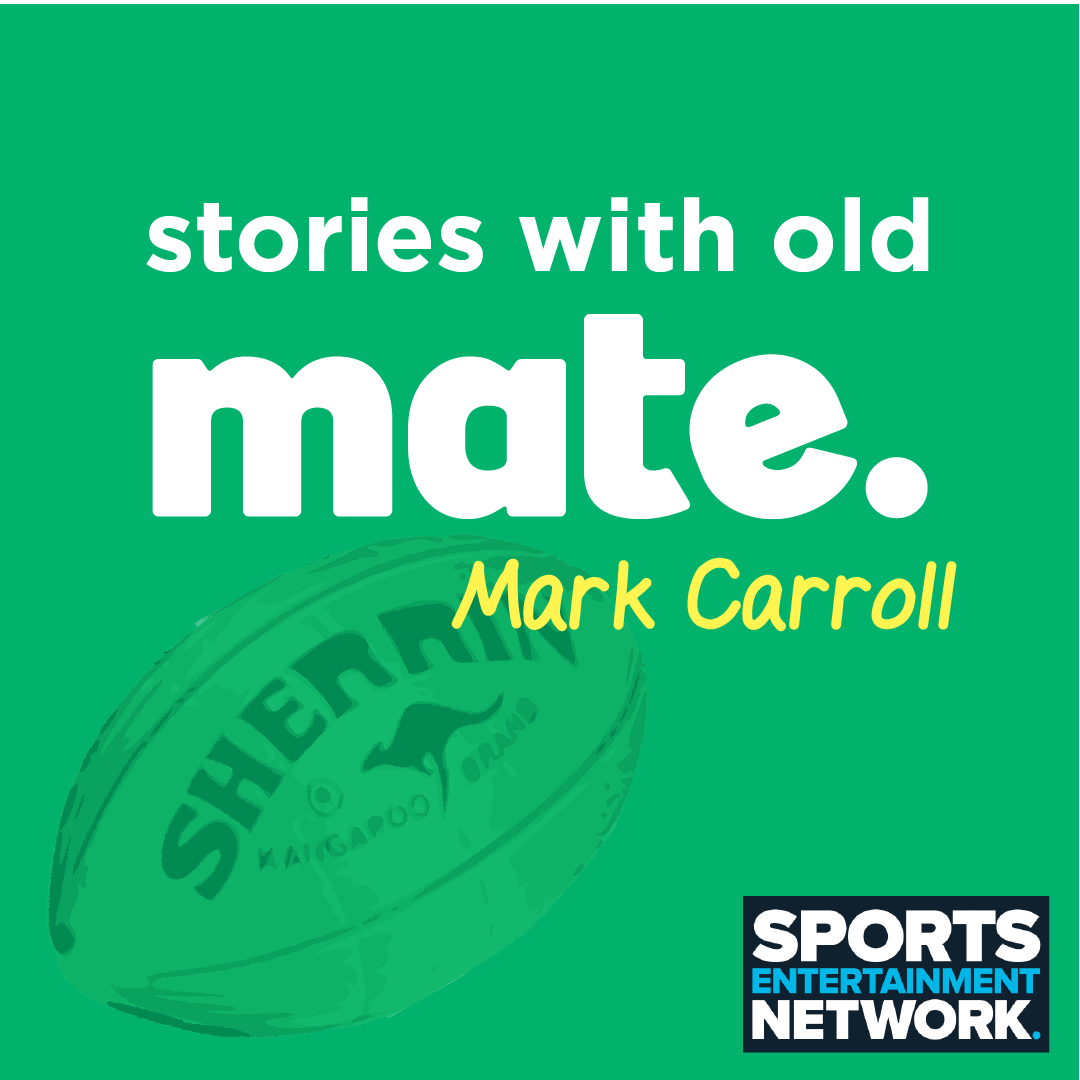 rugby ball with words by the sports entertainment network