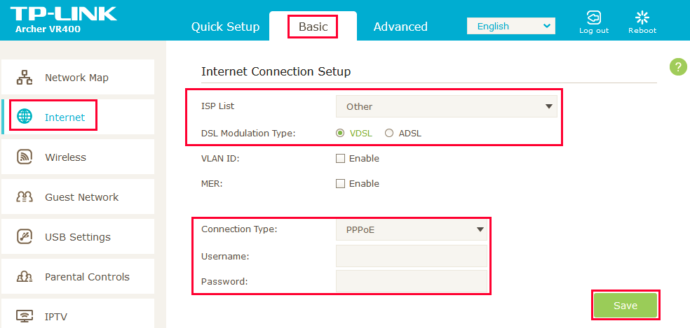 Tp Link Vr400 Vdsl Configuration Page