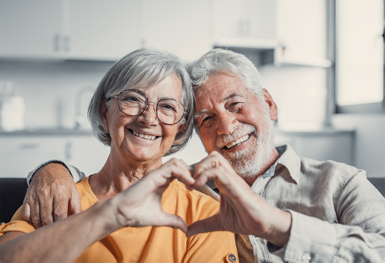 Senior Aussie Couple Heart