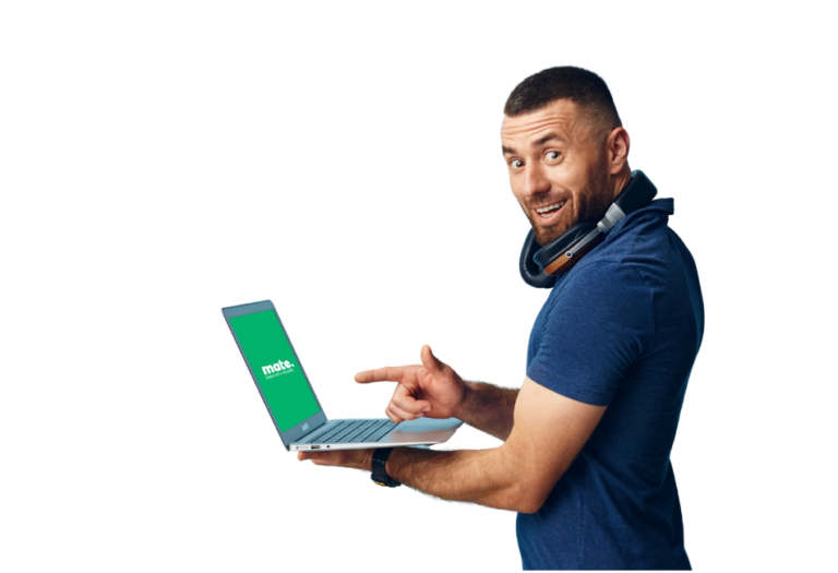 Mate Connect Guy with laptop
