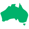 Map of Australia - Aussie support icon