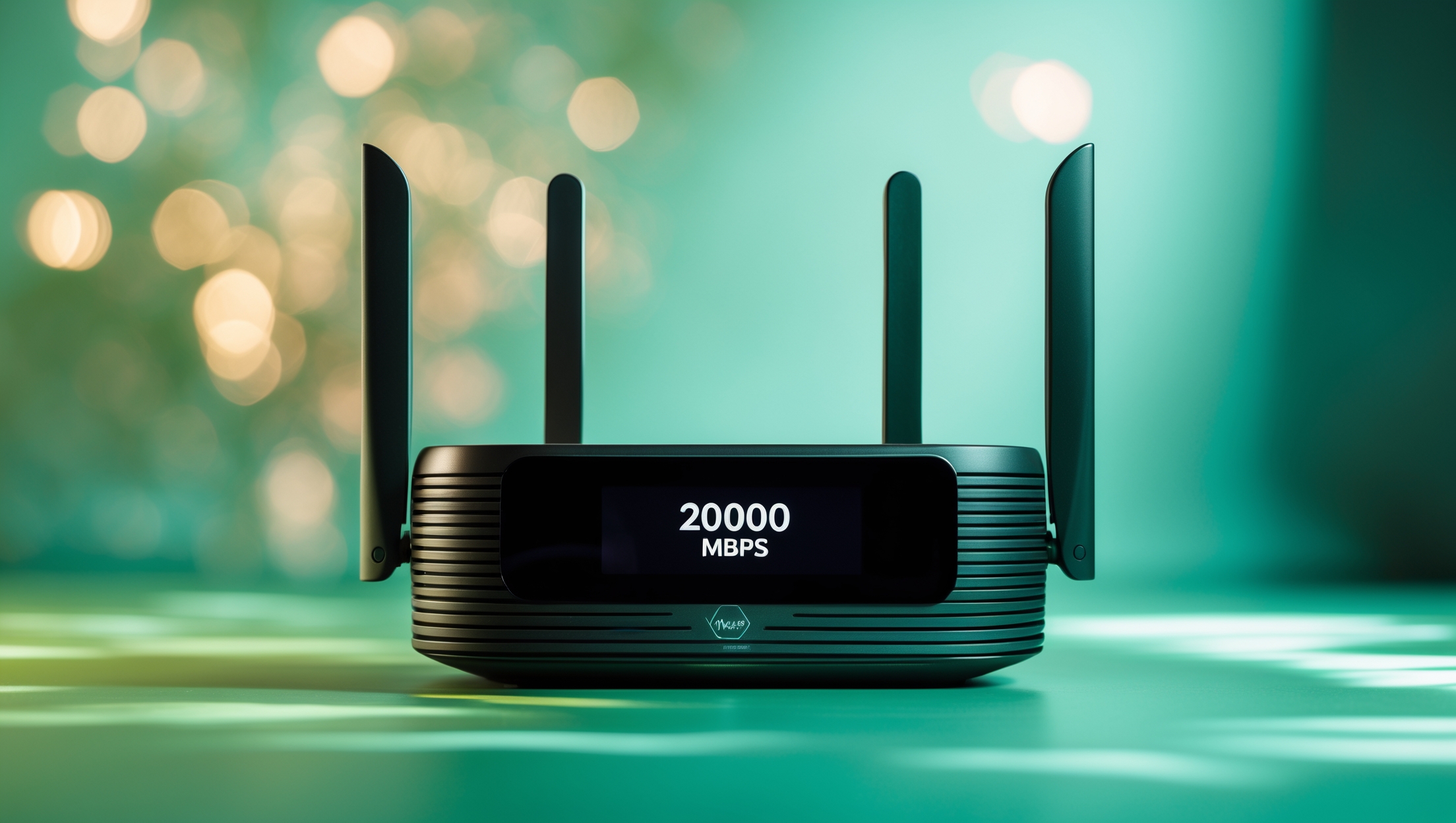 Modern Wifi Router showing 2000MBPs