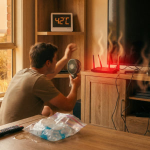 Wifi router melting in the heat