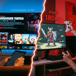 Split Screen Of Netlix working and gaming not