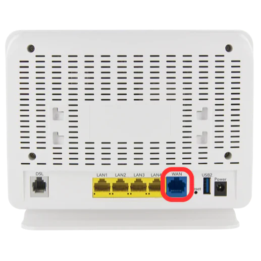 Netcomm Nfac Wi Fi Modem Back Wan Port
